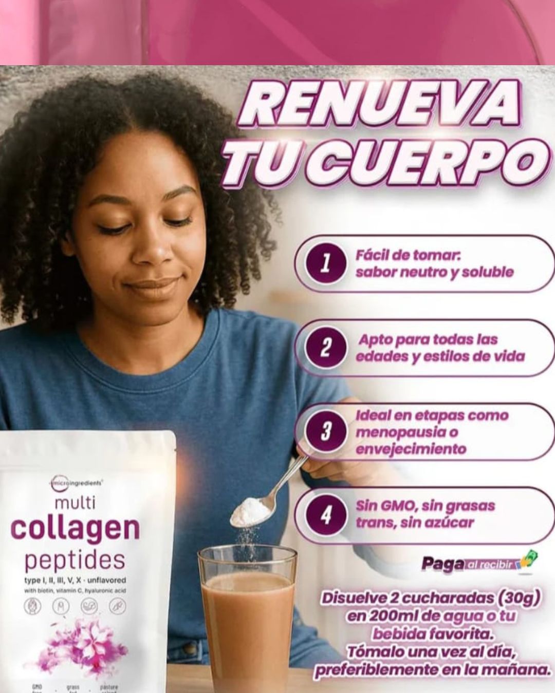 💥COLAGENO HIDROLIZADO💪🏼 Fuerza, elasticidad y brillo natural desde la primera toma.😍