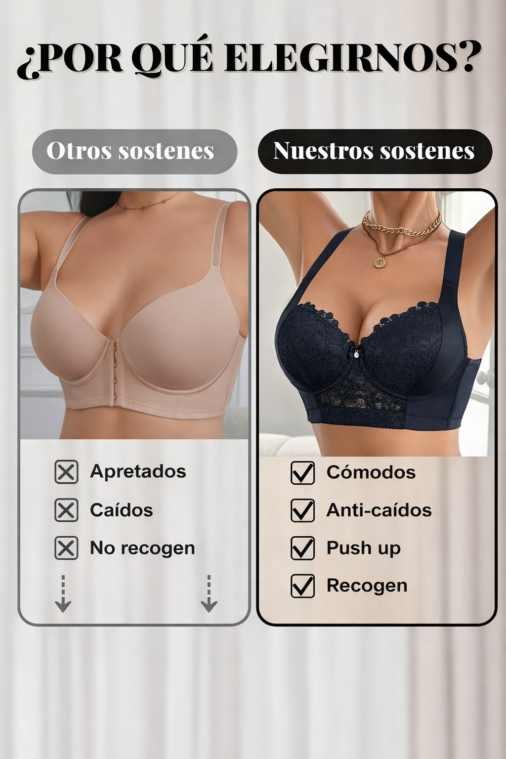 💎Brasier Realce & Soporte Total – Moldea, Levanta y Define tu Figura🔥