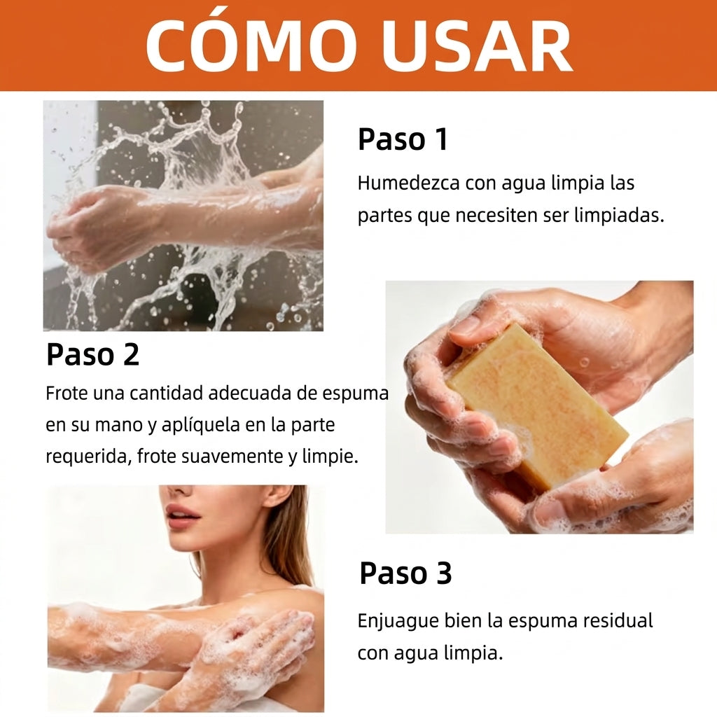 JABON DESPIGMENTANTE CON ACIDO KOJICO Y VITAMINA C - AYUDA A DISMINUIR EL ACNE