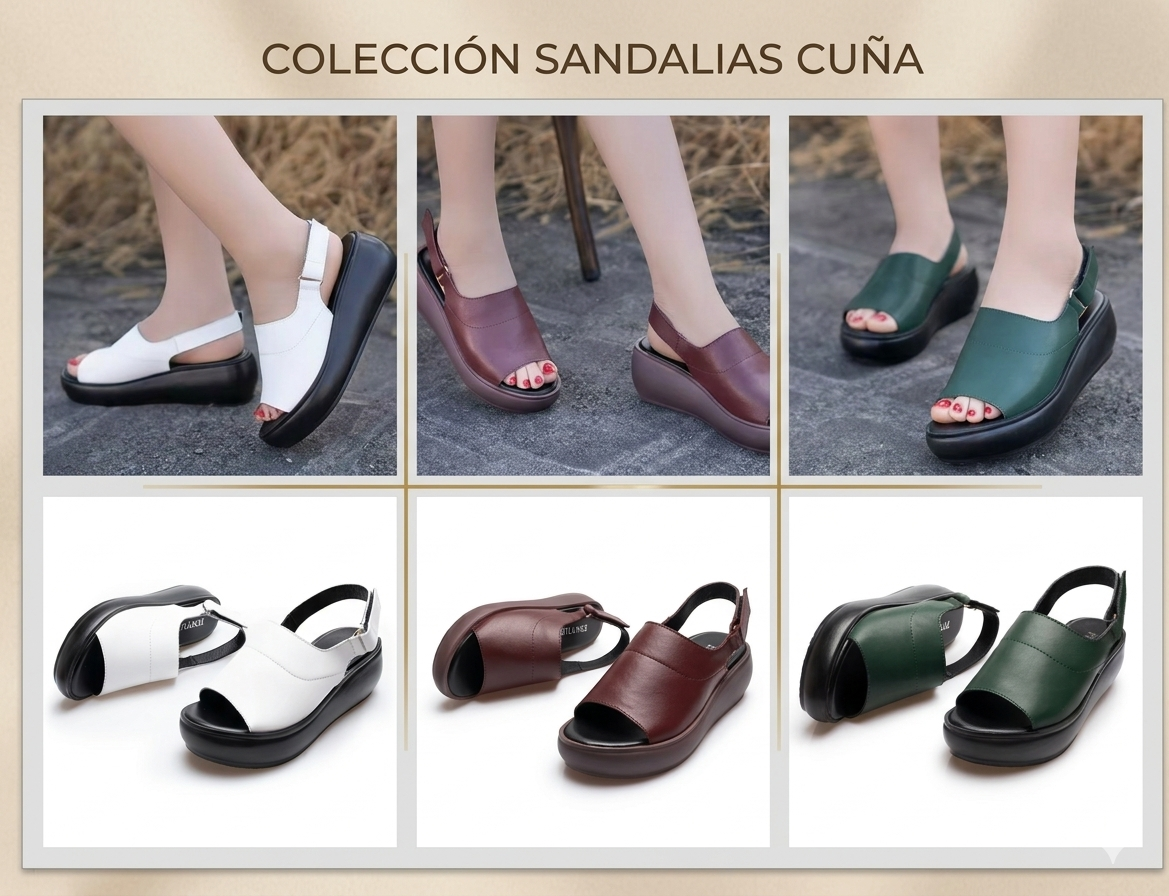 Sandalias Ortopédicas Stella Wedge – Elegancia que Cuida Tus Pies