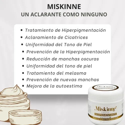 🌸CREMA MISKINNE✨ Aclara manchas, unifica el tono y realza tu belleza natural..🏵️