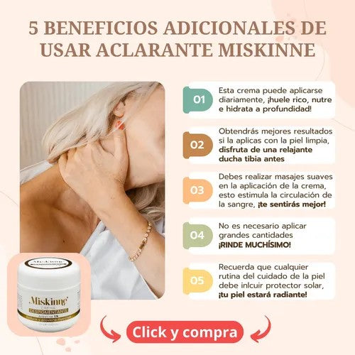 🌸CREMA MISKINNE✨ Aclara manchas, unifica el tono y realza tu belleza natural..🏵️