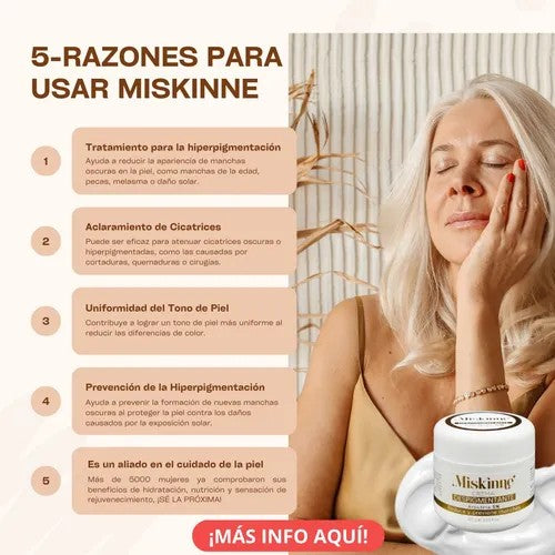 🌸CREMA MISKINNE✨ Aclara manchas, unifica el tono y realza tu belleza natural..🏵️