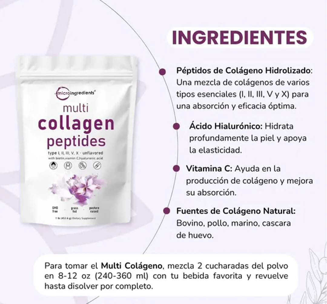 💥COLAGENO HIDROLIZADO💪🏼 Fuerza, elasticidad y brillo natural desde la primera toma.😍