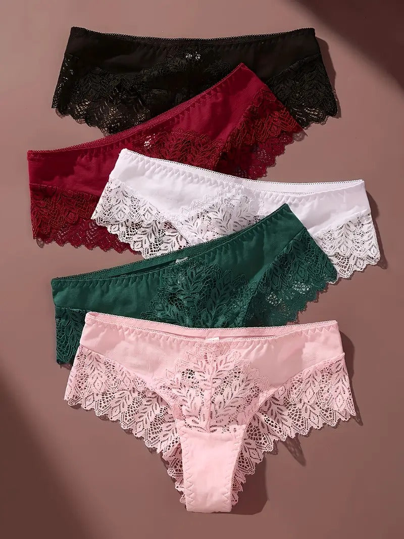 Set x5 Panties Encaje Femeninos  - Comodidad y Elegancia en Cada Día