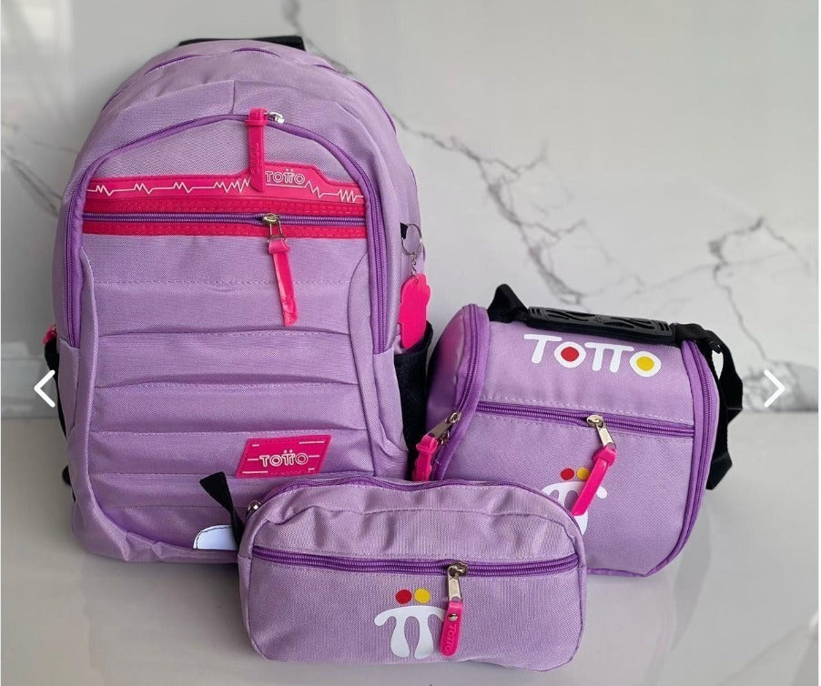 SUPER COMBO ESCOLAR🔥 BOLSO + CARTUCHERA + LONCHERA🔥