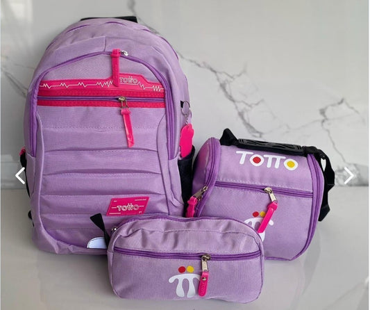 SUPER COMBO ESCOLAR🔥 BOLSO + CARTUCHERA + LONCHERA🔥