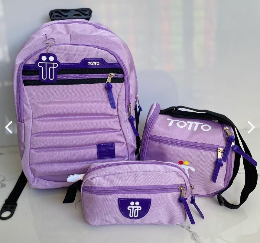 SUPER COMBO ESCOLAR🔥 BOLSO + CARTUCHERA + LONCHERA🔥