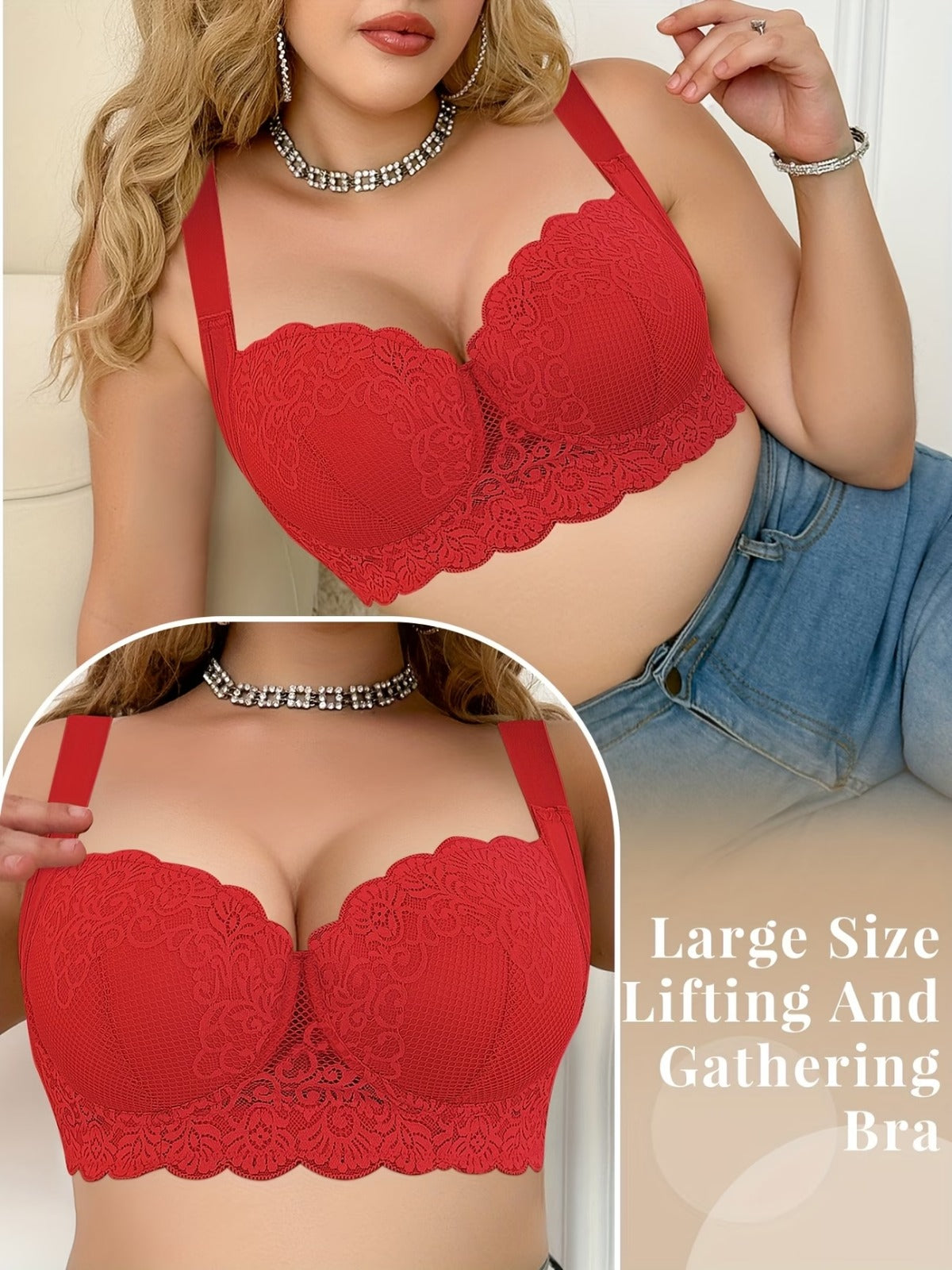 🔥Brasier Elevate Lace – Soporte Perfecto sin Aros🔥