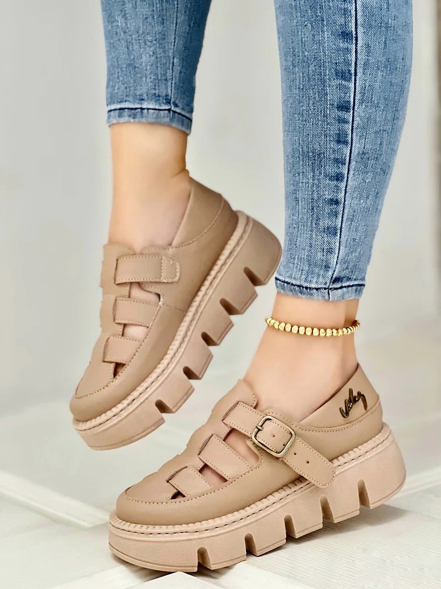💖SANDALIAS PLATAFORMA EN CUERO🔥