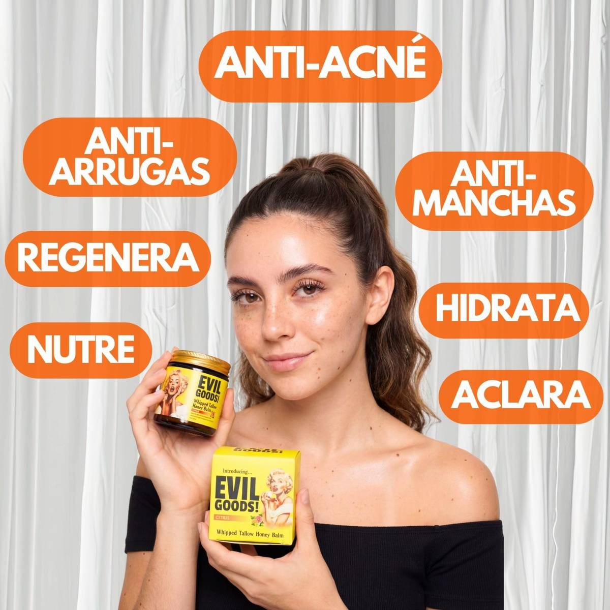 🌿EVIL GOODS! Bálsamo Facial Natural de Cebo y Miel