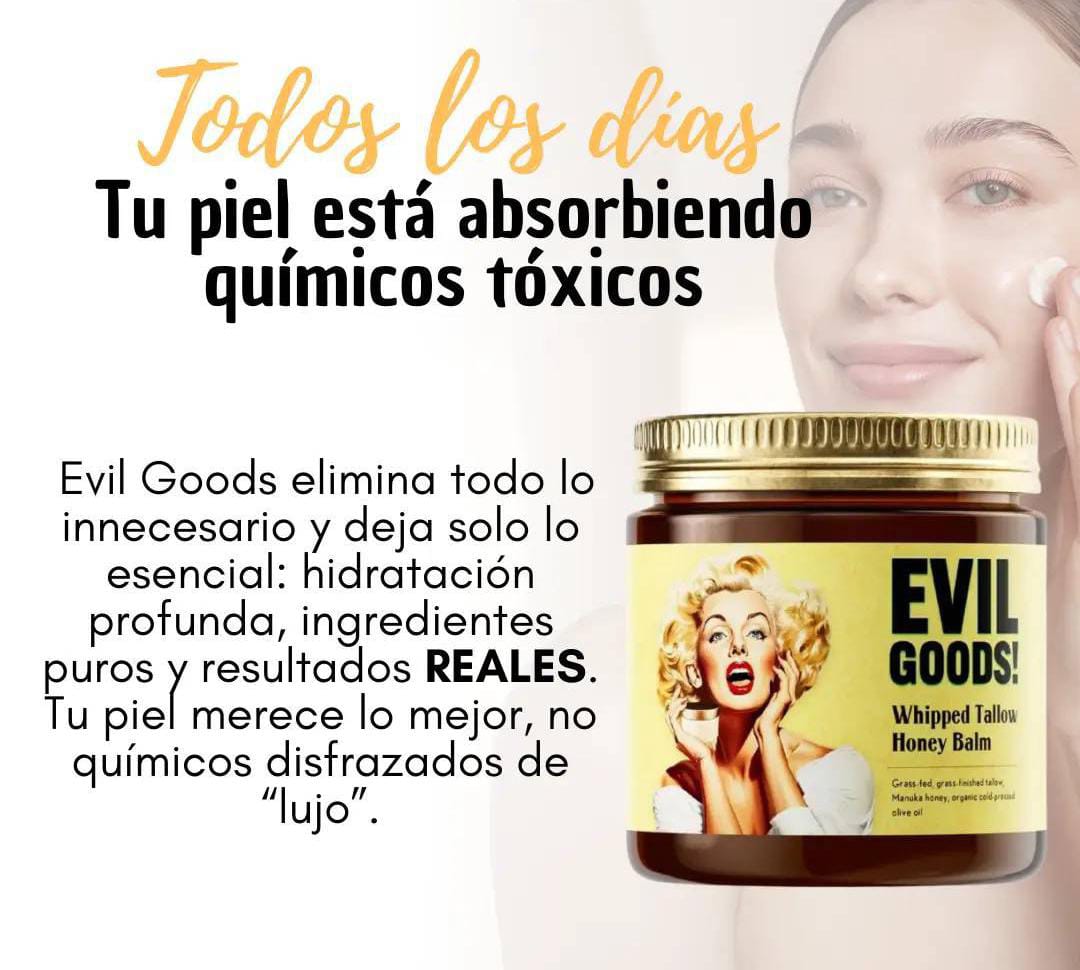 🌿EVIL GOODS! Bálsamo Facial Natural de Cebo y Miel