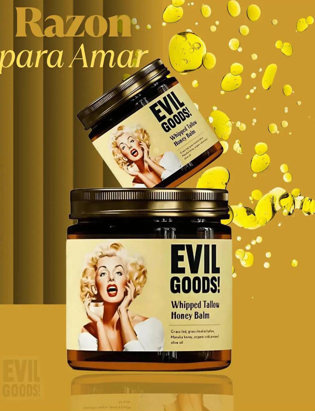 🌿EVIL GOODS! Bálsamo Facial Natural de Cebo y Miel