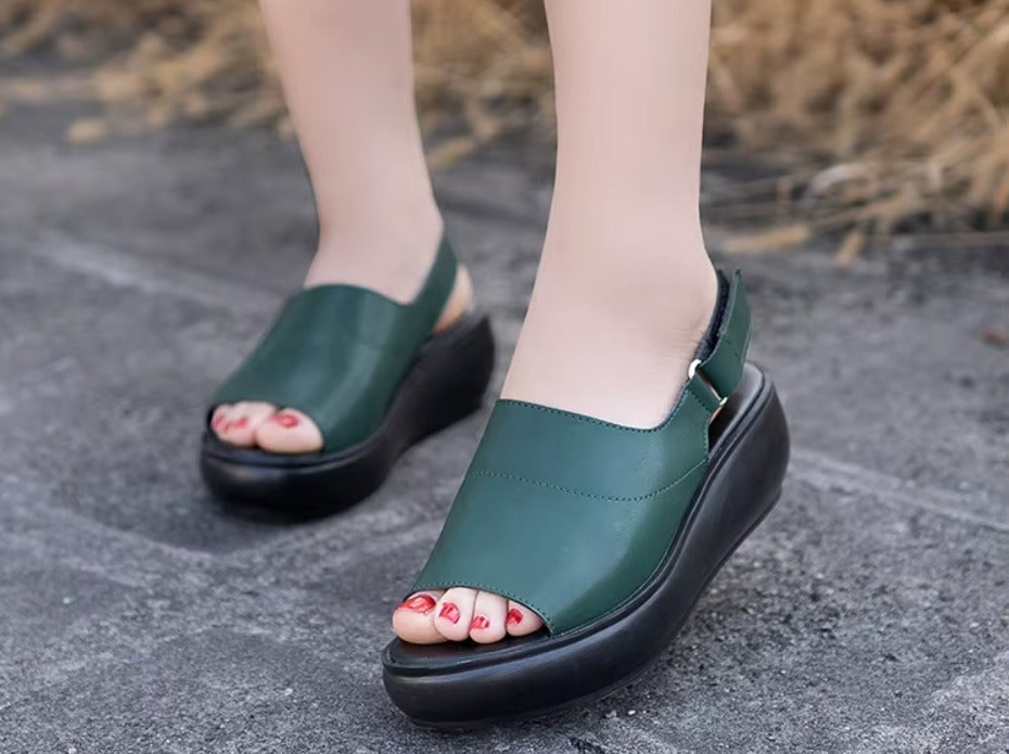 Sandalias Ortopédicas Stella Wedge – Elegancia que Cuida Tus Pies