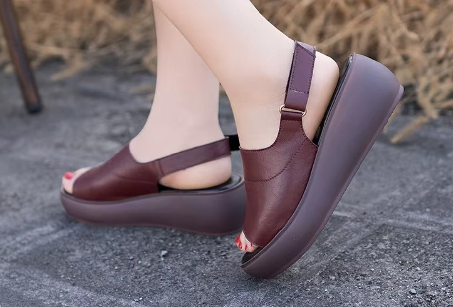 Sandalias Ortopédicas Stella Wedge – Elegancia que Cuida Tus Pies