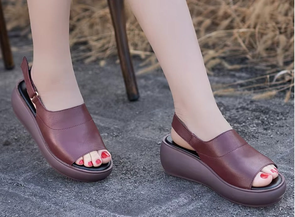 Sandalias Ortopédicas Stella Wedge – Elegancia que Cuida Tus Pies