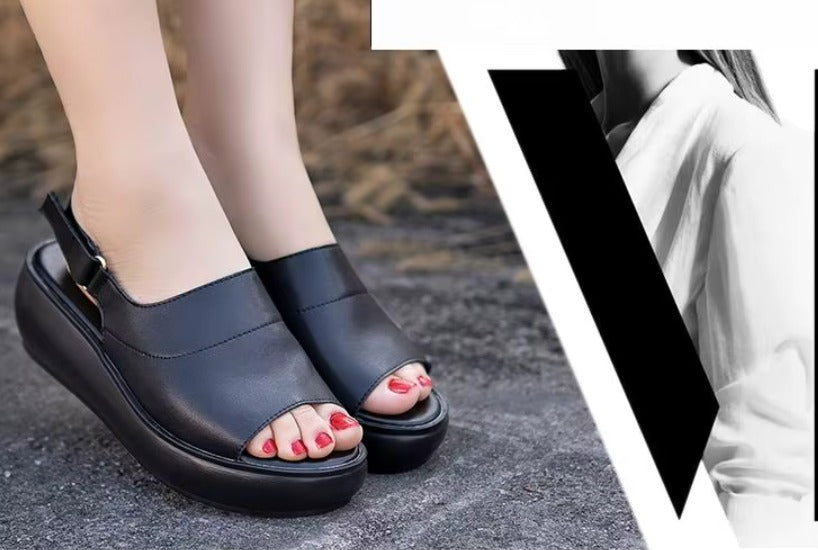 Sandalias Ortopédicas Stella Wedge – Elegancia que Cuida Tus Pies