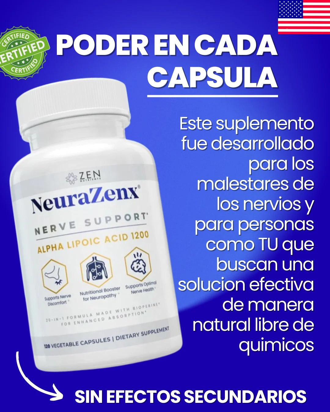 NeuraZenx, Apoya tu sistema nervioso, mejora tu calidad de vida - Dile adiós al dolor y entumecimiento