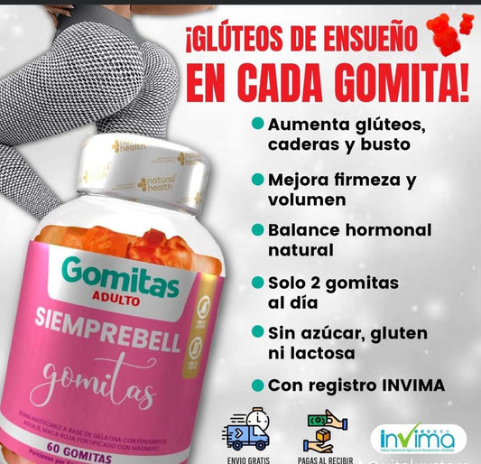💖GOMITAS SIEMPREBELL🍑 🍑Aumenta & Tonifica Gluteos, Busto y Piernas🥰