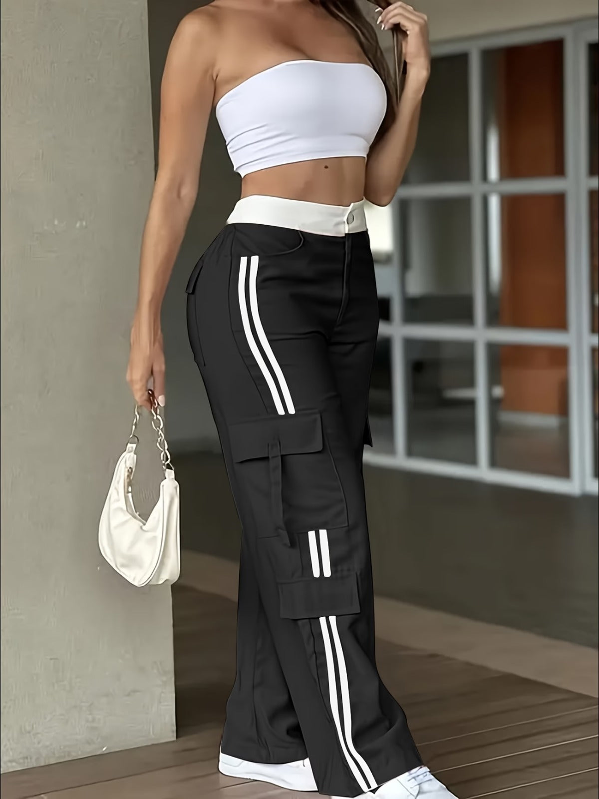 🔥PANTALÓN CARGO ELEGANCE STRIPE🔥