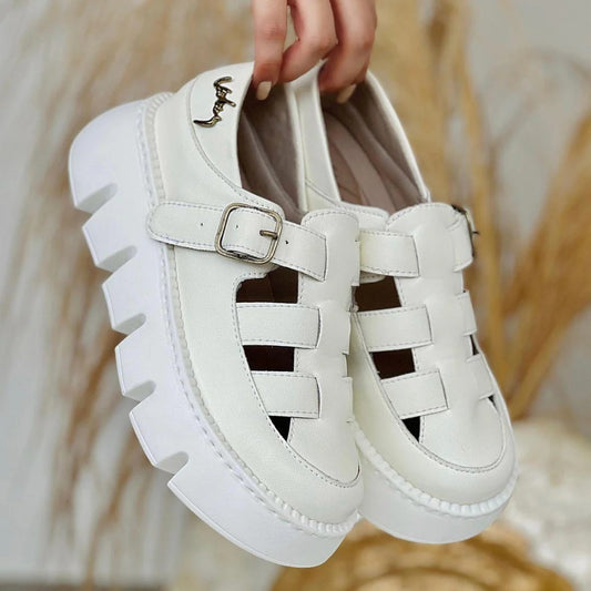 💖SANDALIAS PLATAFORMA EN CUERO🔥