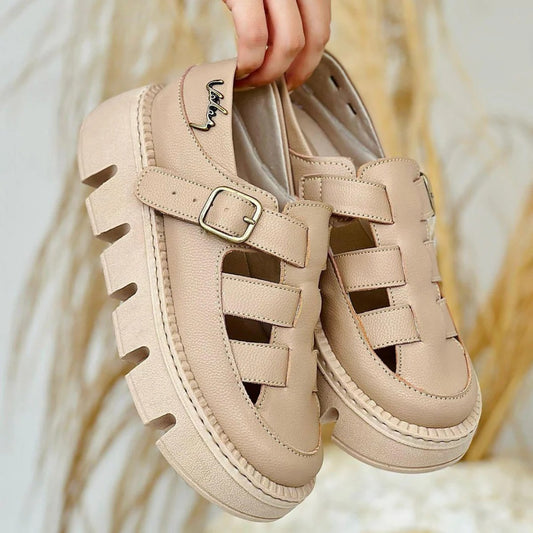 💖SANDALIAS PLATAFORMA EN CUERO🔥