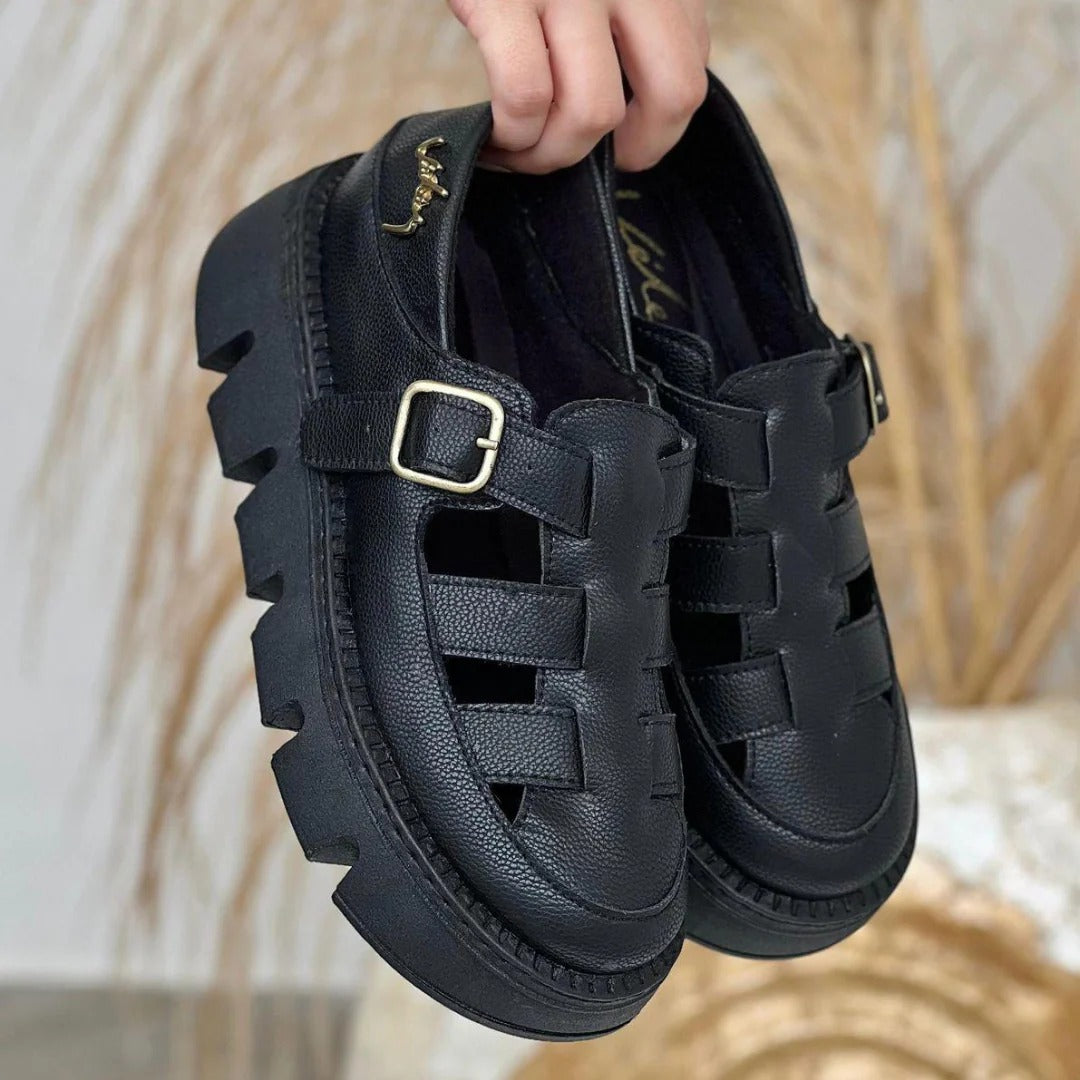 💖SANDALIAS PLATAFORMA EN CUERO🔥